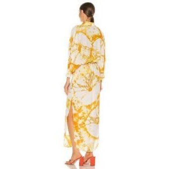 SWF Plunge Maxi Dress in Golden Hour Yellow Summer Poolside Beach size S NWT - Picture 2 of 5